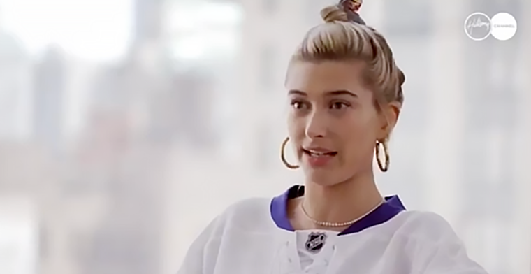 Model Hailey Bieber, formerly Hailey Baldwin, in an episode of ‘Now With Natalie’