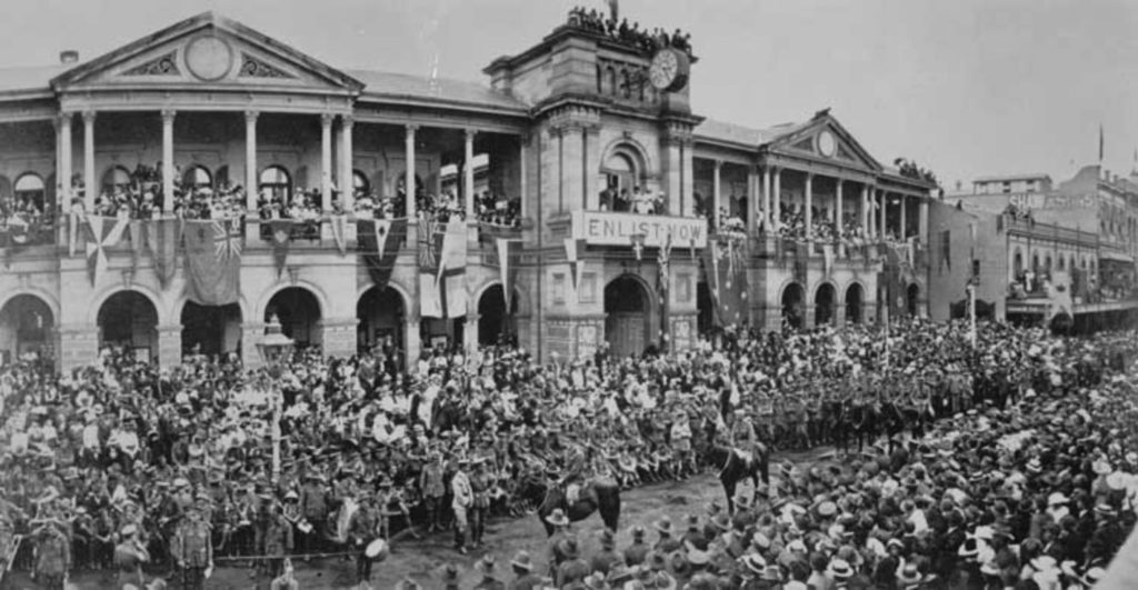 First Anzac day parade