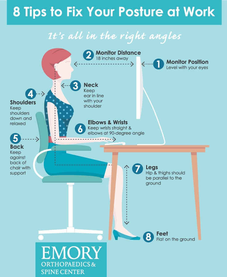8 tips to fix your posture at work