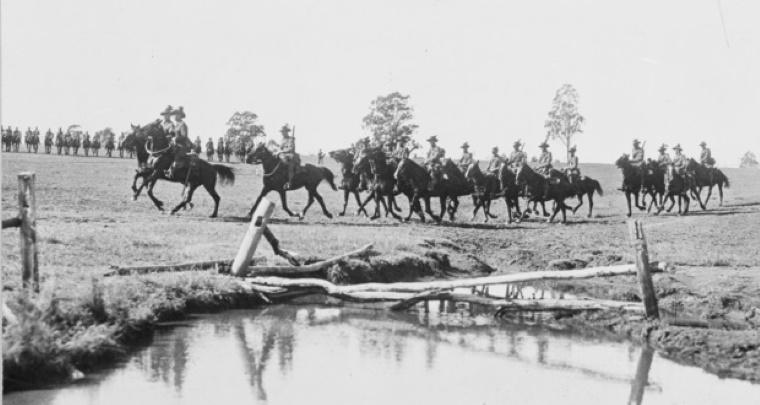 he 12th Light Horse Regiment in training at Holsworthy, NSW, 1915