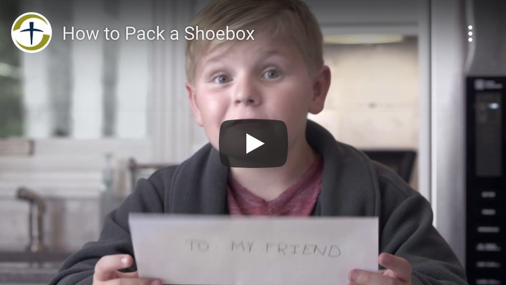 how to pack a shoebox video