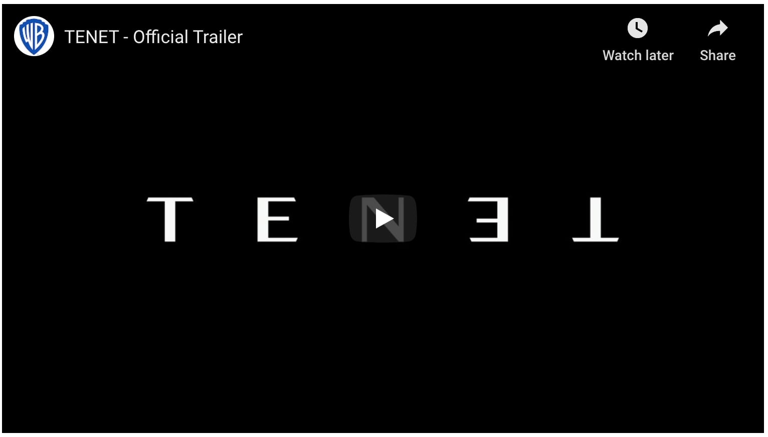 tenet official trailer