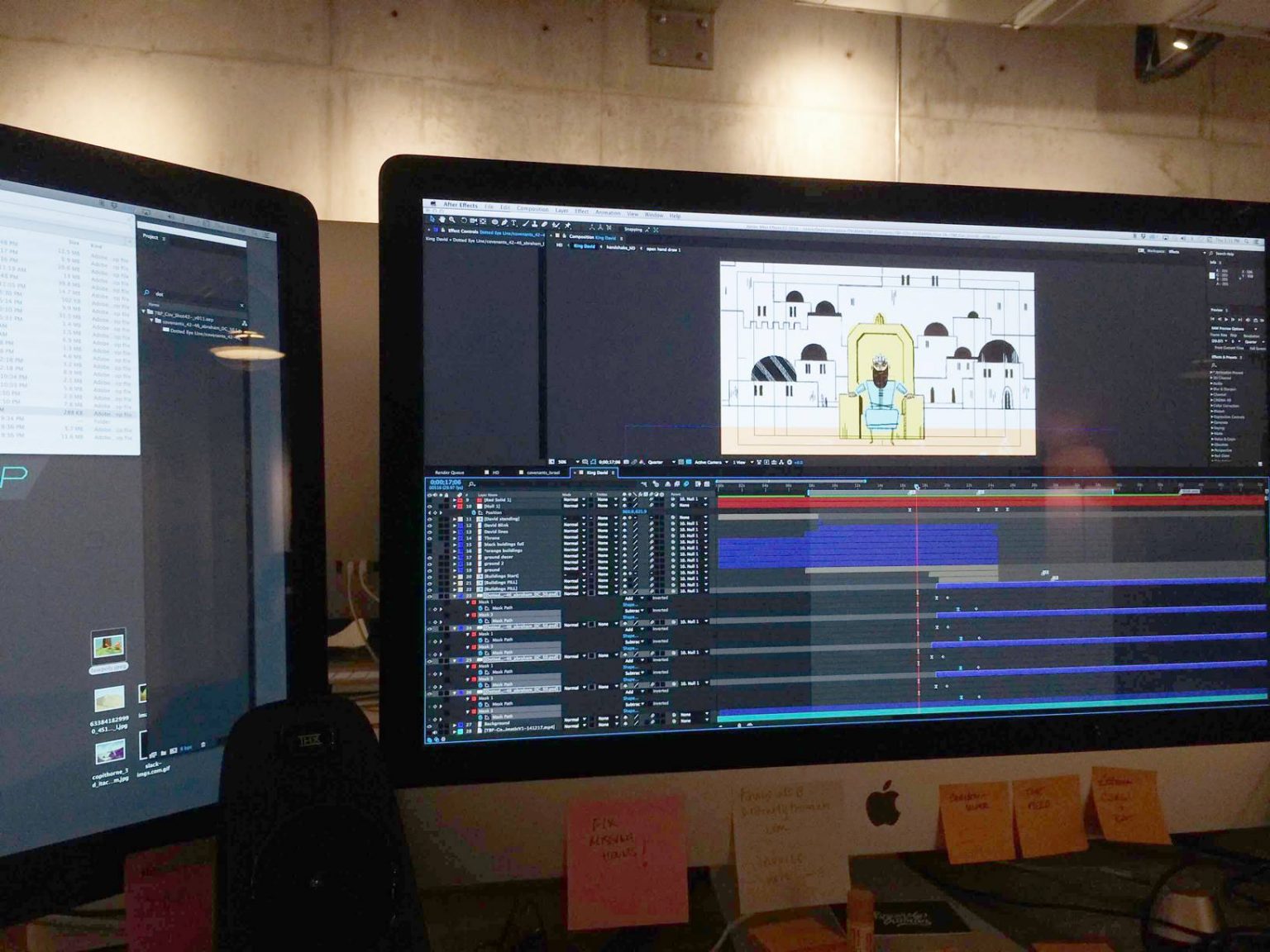 animation being created on computer