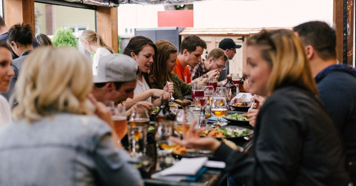 People eating out 