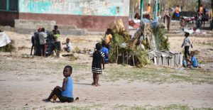 People have taken refuge in schools and set up makeshift shelters. Image: World Vision