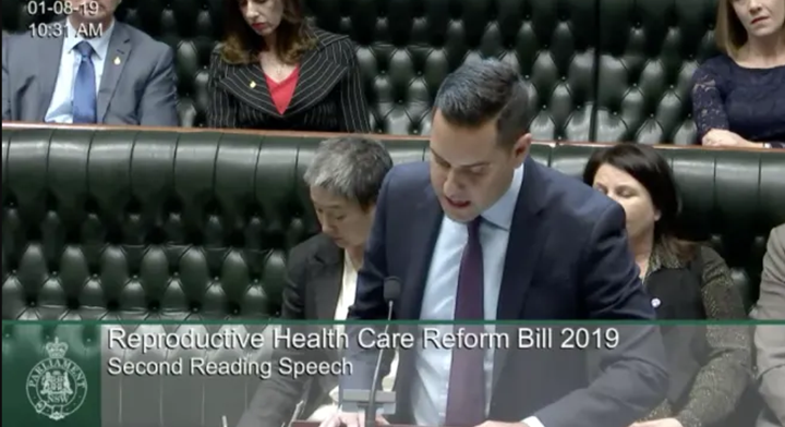 NSW parliament reading session of the Reproductive Health Care Reform Bill 2019