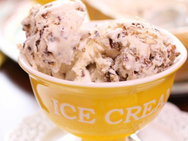 photo shows a bowl of ice cream