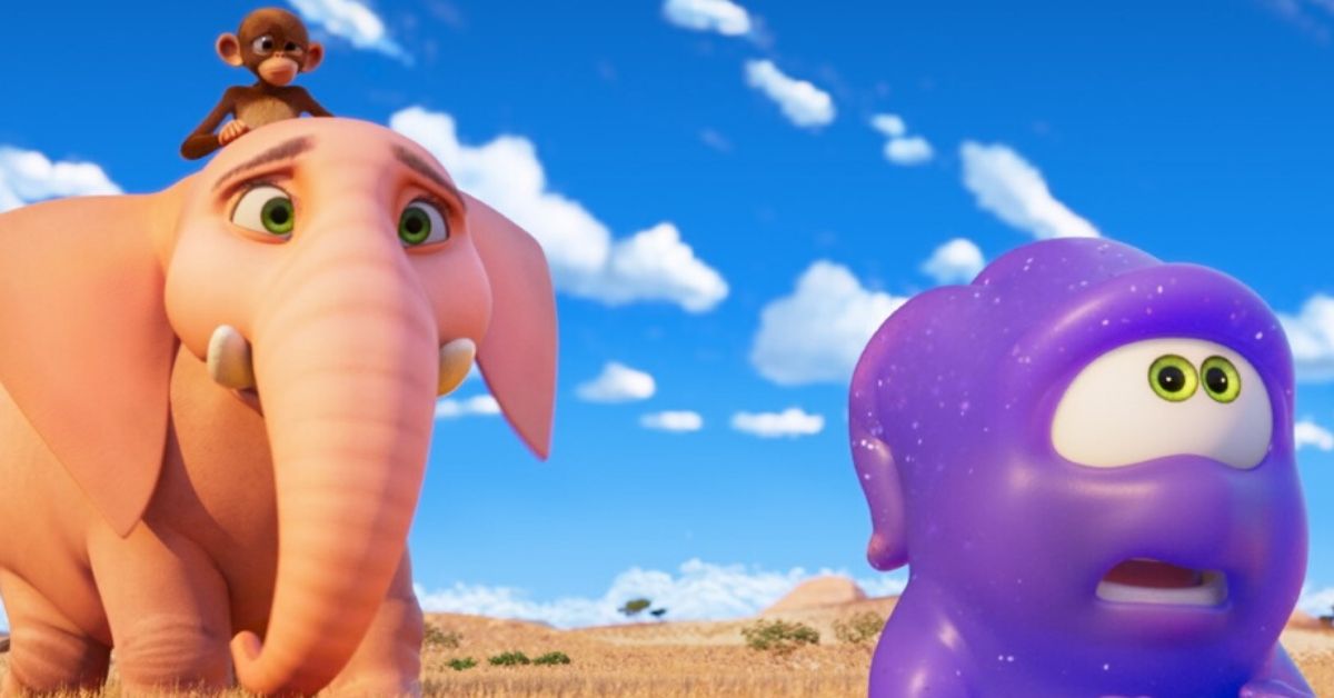 elephant, monkey and purple alien from jungle beat movie