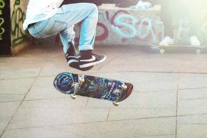 a male skateboarder