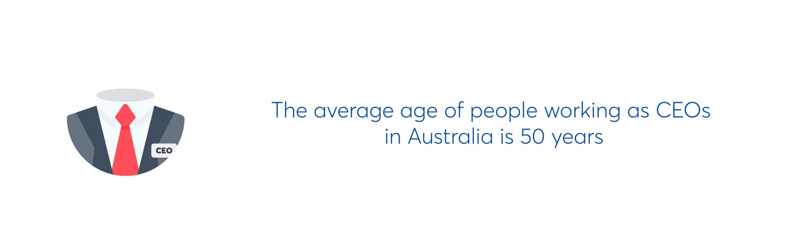 the average age of people working as CEOs in australia is 50 years