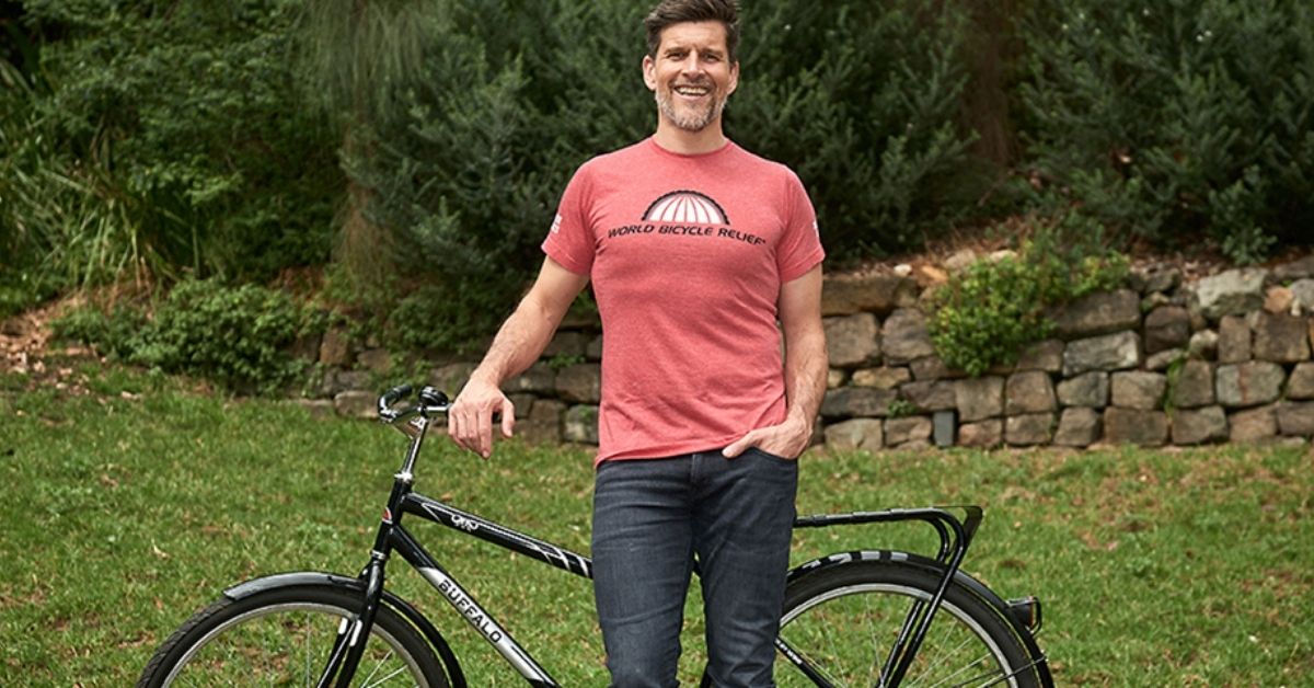osher gusnberg with a bicycle