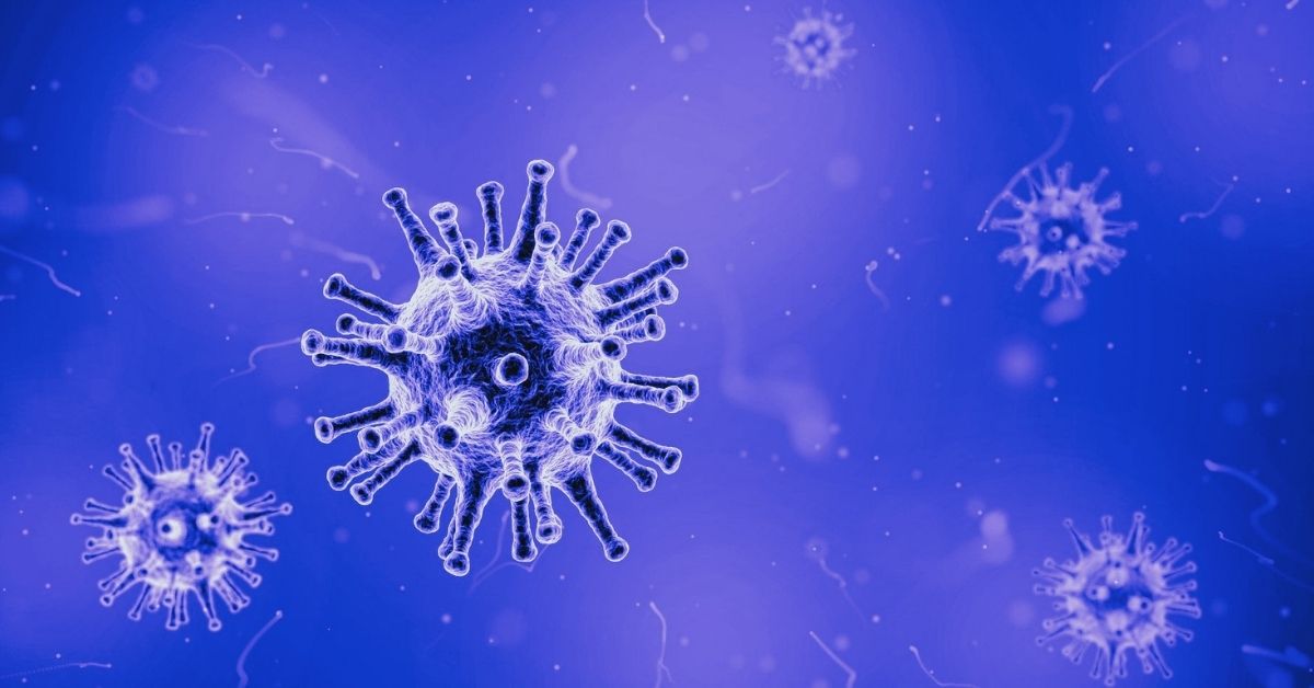 a virus under a microscope