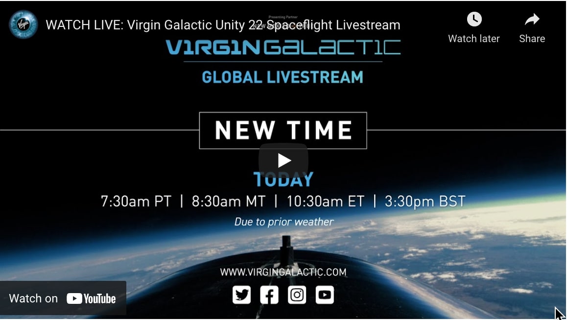 virgin galactic unity 22 space flight live stream