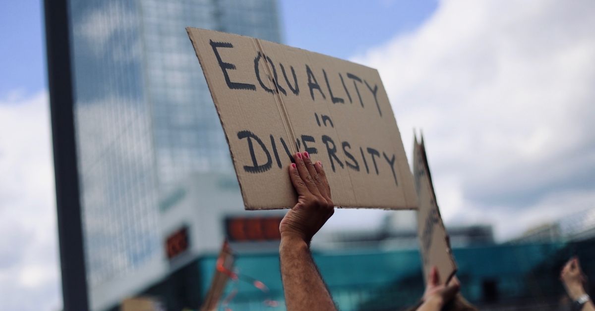 Equality in Diversity protest sign
