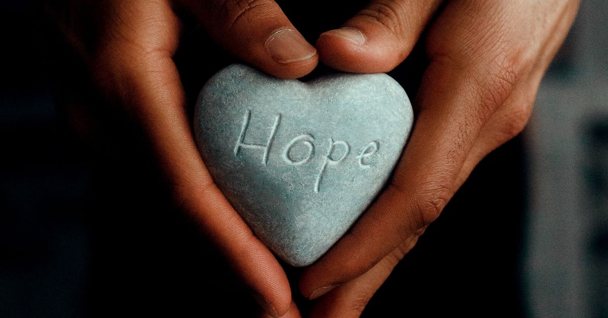 Stone with Hope engraved