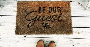 'Be Our Guest' doormat