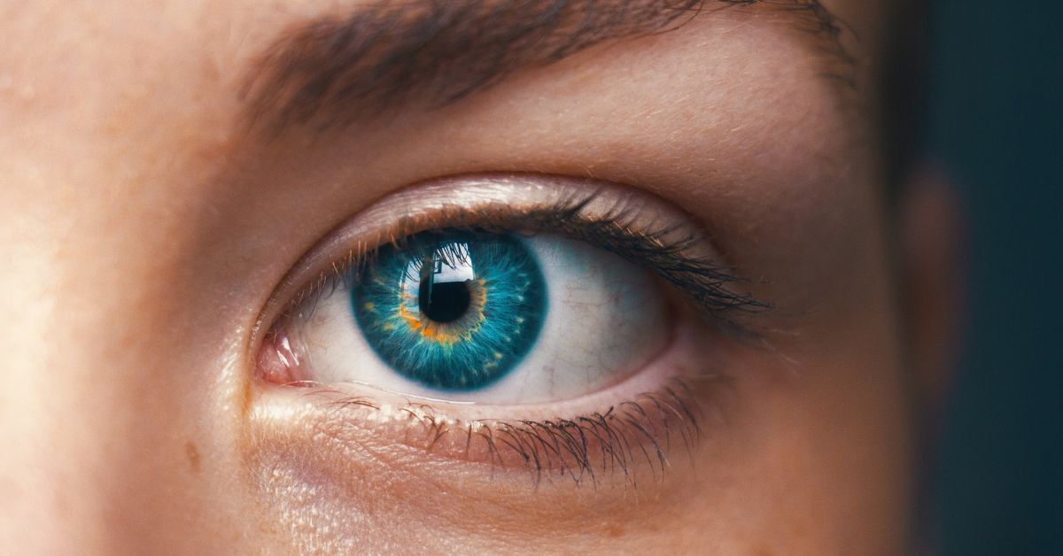 Up close shot of a person's eye