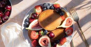 Pancakes and fruit
