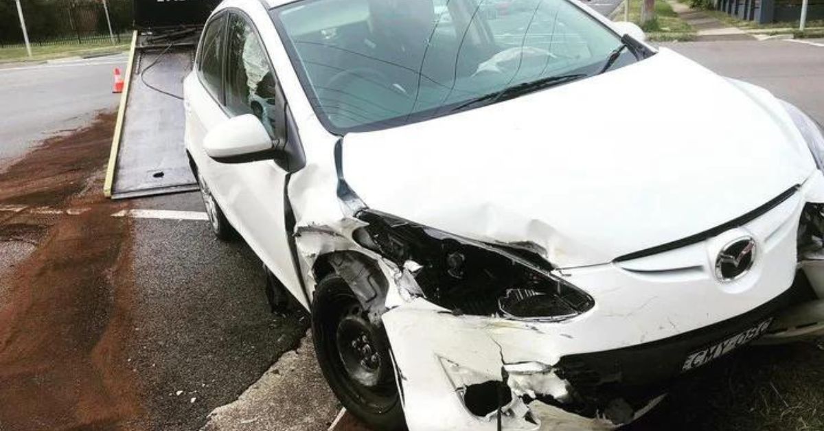 Rachel Reva's Smashed Car