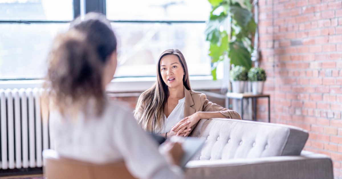 Woman in a therapy session